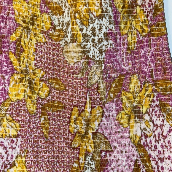 Free People Smocked Printed Top - Picture 3 of 5